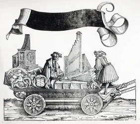 Scène de la procession triomphale de Maximilien, vers 1516-18